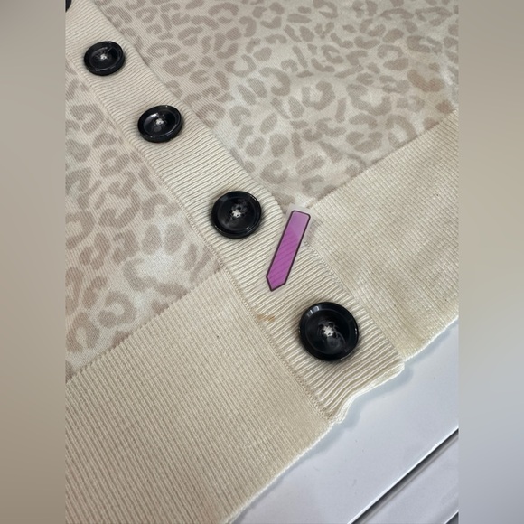 NWT Sanctuary Women’s Leopard Print Cardigan Cream Sz M - Picture 12 of 12